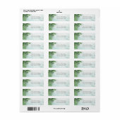 Waterverf Tropische boodschappen Rendingadres Etiket (Full Sheet)