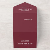 Waterverf Tropische botanische bloemen bruiloft All In One Uitnodiging (Buitenkant)