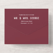 Waterverf Tropische botanische bloemen bruiloft All In One Uitnodiging (Achterkant)