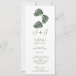 Waterverf Tropische Botanische Palmblad Drop- Menu