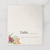 Waterverf Tropische bruiloft Plaatskaartje (Buitenkant ongevouwen)