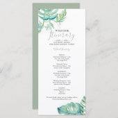 Waterverf Tropische bruine bruiloft (Voorkant / Achterkant)