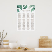 Waterverf tropische bruinkoolzittenden poster (Keuken)