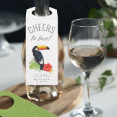 Waterverf Tropische Cheers to Love Green ID577 Flessenhanger