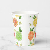 Waterverf Tropische Citrus Papieren Bekers (Rechts)