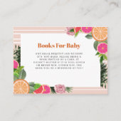 Waterverf Tropische Citrusboeken voor baby Informatiekaartje (Voorkant)