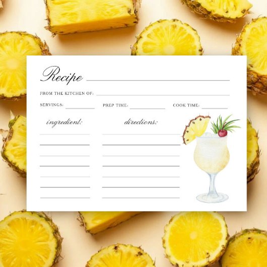 Waterverf tropische cocktail Bruidsdouche