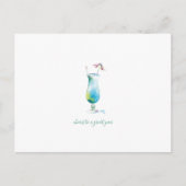 Waterverf Tropische Cocktail Feestdagenkaart (Voorkant)