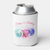 Waterverf Tropische Drink Paraplu Verjaardag Custo Blikjeskoeler (Blikje Voorkant)