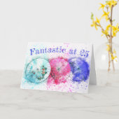 Waterverf Tropische Drink Paraprellas 25e verjaard Kaart (Gele Bloem)