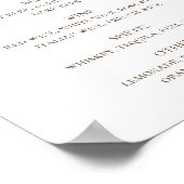 Waterverf tropische drinken met florale bruiloft m poster (Hoek)