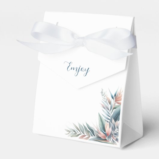 Waterverf Tropische droom-bruiloft Bedankdoosjes (Voorkant Zijde)