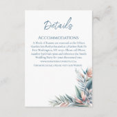 Waterverf Tropische Droom-bruiloft Details- Informatiekaartje (Achterkant)