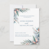 Waterverf Tropische droom-bruiloft Kaart (Voorkant)