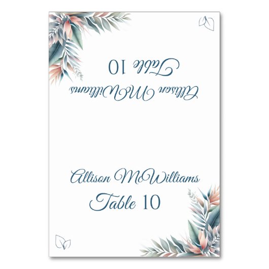 Waterverf Tropische Droom Bruiloft-Vegetarisch Ico Kaart (Voorkant)