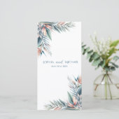 Waterverf Tropische Droom- Huwelijksprogramma- (Staand voorkant)