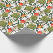 Waterverf tropische durian, mangopatroon. cadeaupapier (Hoek)