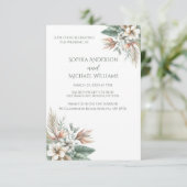 Waterverf tropische elegantie-bruiloft kaart (Staand voorkant)