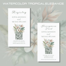 Waterverf Tropische Elegantie - Registry-Honeymoon