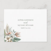 Waterverf Tropische Elegantie-RSVP-Wedding- Briefkaart (Voorkant)