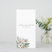 Waterverf Tropische Elegantie- Trouwprogramma- (Staand voorkant)