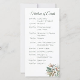 Waterverf Tropische Elegantie- Trouwprogramma-