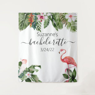Waterverf Tropische Flamingo Bachelorette Tapestr Wandkleed