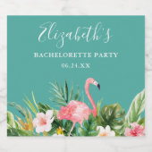 Waterverf Tropische Floral Bachelorette Bier Etiket (Enkel label)
