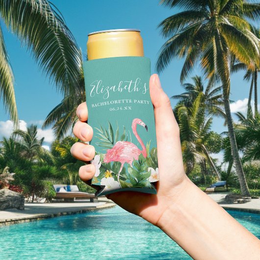 Waterverf Tropische Floral Bachelorette Seltzer Blikjeskoeler