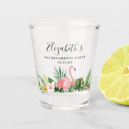 Waterverf Tropische Floral Bachelorette Shot Glas