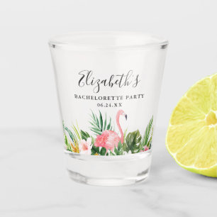 Waterverf Tropische Floral Bachelorette Shot Glas