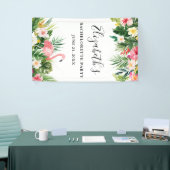 Waterverf Tropische Floral Bachelorette Spandoek (Beurs)