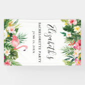 Waterverf Tropische Floral Bachelorette Spandoek (Horizontaal)