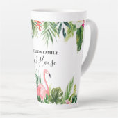 Waterverf Tropische Floral Beach House Large Latte Mok (Rechterhoek)