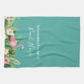 Waterverf Tropische Floral Beach House Theedoek (Horizontaal)