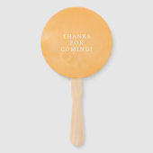 Waterverf Tropische Floral Beach Wedding Favor Handwaaier (Achterkant)