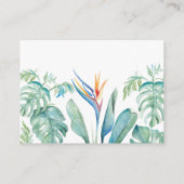 Waterverf Tropische Floral en Greenery Business Informatiekaartje (Achterkant)