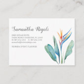 Waterverf Tropische Floral en Greenery Business Informatiekaartje (Voorkant)