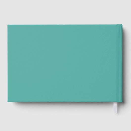 Waterverf Tropische Floral Familienaam Beach House Gastenboek (Achterkant)