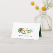Waterverf Tropische Floral Garland Beach Party Plaatskaartje (Achterkant)