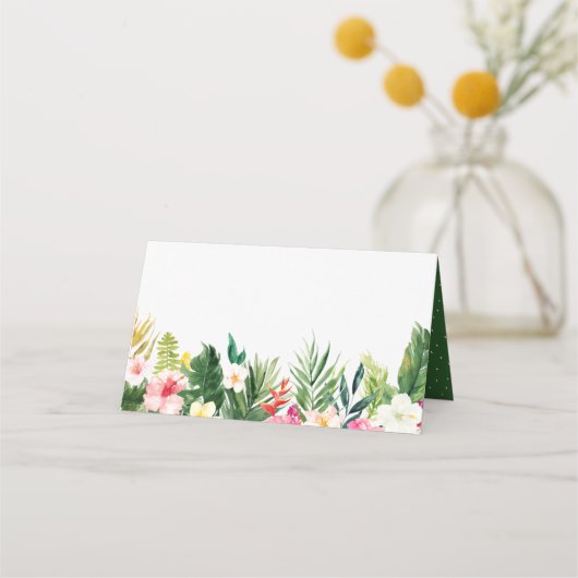 Waterverf Tropische Floral Garland Beach Party Plaatskaartje (Voorkant)