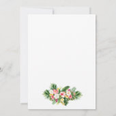 Waterverf Tropische Floral Greenery Wedding Kaart (Achterkant)
