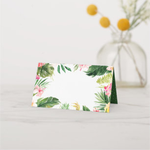 Waterverf Tropische Floral Lijst Place Card Plaatskaartje