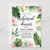 Waterverf Tropische Floral Lijst repetitie Kaart (Voorkant)