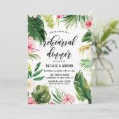 Waterverf Tropische Floral Lijst repetitie Kaart (Staand voorkant)