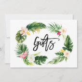 Waterverf Tropische floral met grote cadeaus Kaart (Voorkant)