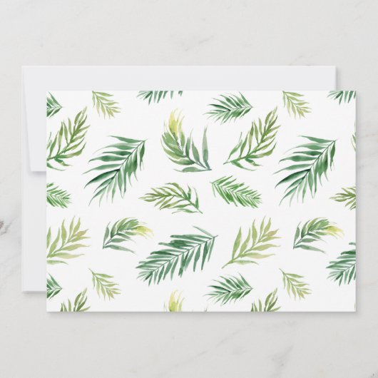 Waterverf Tropische floral met grote cadeaus Kaart (Achterkant)