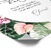 Waterverf Tropische Floral Mimosa Bar Poster (Hoek)