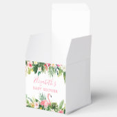 Waterverf Tropische Floral roze flamingo Shower Bedankdoosjes (Geopend)