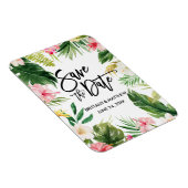 Waterverf Tropische Floral slaat de datum op Magneet (Rechterzijde)